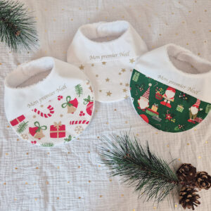 Bavoir de Noël Personnalisé "Mon Premier Noël"